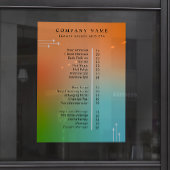 Nail Tech Prijs Menu Lijst Holografische Gradiënt Poster