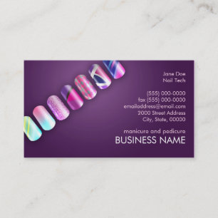 Nail Tech Professionals Business Card Template Visitekaartje