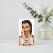 Nail Tech QR-Visitekaartje Visitekaartje (Staand voorkant)