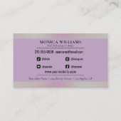 Nail Tech & Salon Blue Rainbow Metallic Elegant Bu Visitekaartje (Achterkant)