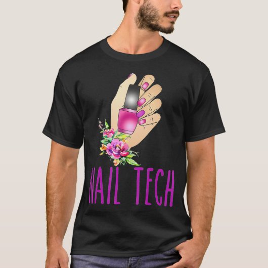 Nail-tech, schattige nageltechnische t-shirt (Voorkant)