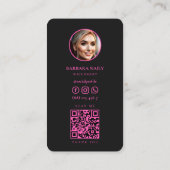 Nail Tech Script Roze Nagellak Salon Minimaal Visitekaartje (Achterkant)