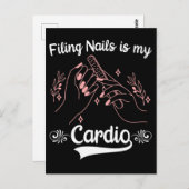 Nail Tech Sport Cosmetics Nail Filing Manicurist Briefkaart (Voorkant / Achterkant)