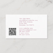 Nail Tech Tarot Kaart Dusty Pink Visitekaartje (Achterkant)