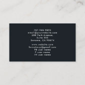 Nail Tech Tarot Kaart Theme Wit op Zwart Visitekaartje (Achterkant)