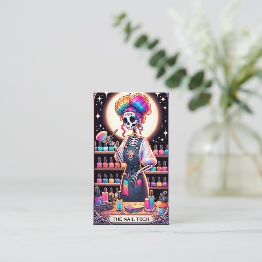 Nail Tech Tarot Kaart Visitekaartje (Staand voorkant)
