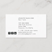 Nail Tech Tarot Kaart Visitekaartje (Achterkant)