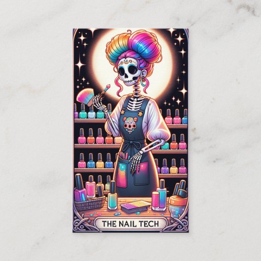 Nail Tech Tarot Kaart Visitekaartje (Voorkant)