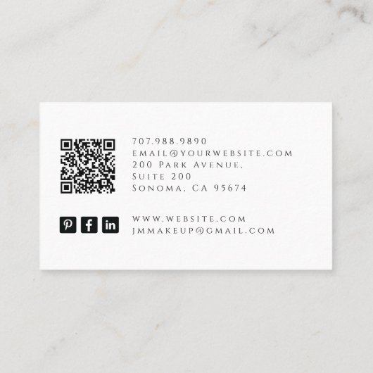 Nail Tech Tarot Kaart Visitekaartje (Achterkant)