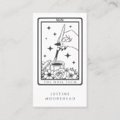 Nail Tech Tarot Kaart Visitekaartje (Voorkant)
