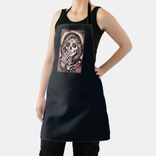Nail Tech Tarot Theme Zwart Schort