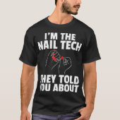 Nail Tech Technicus Poolse Cosmetoloog T-shirt (Voorkant)