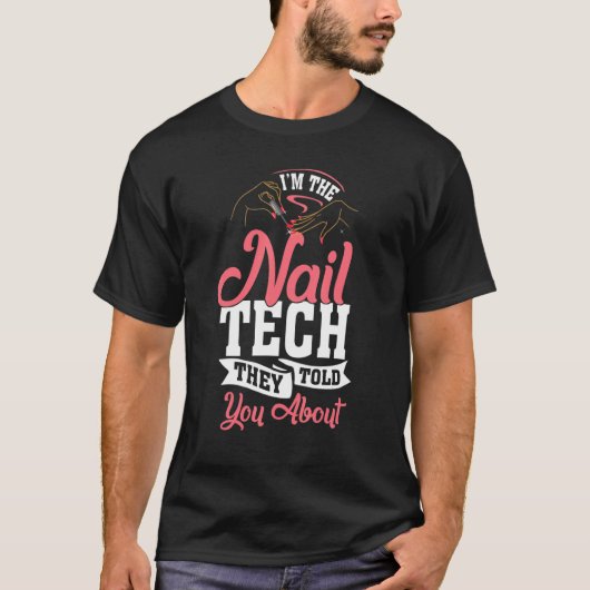 Nail Tech Technicus Table Poolse Cosmetoloog T-shirt (Voorkant)