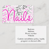 Nail tech-visitekaartje visitekaartje (Voorkant / Achterkant)