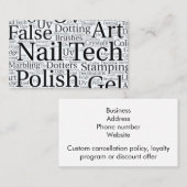 Nail tech-visitekaartje visitekaartje (Voorkant / Achterkant)