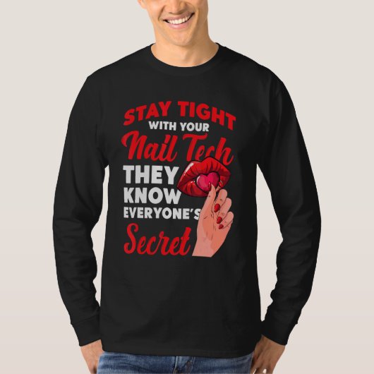 Nail Tech Werk Uniform Nagellak 7 T-shirt (Voorkant)