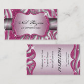 Nail Technical Visitekaartje Zebra Print Glitter (Voorkant / Achterkant)