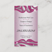 Nail Technical Visitekaartje Zebra Print Glitter (Achterkant)