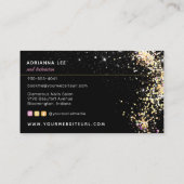 Nail Technicia Diamond Glitter Logo Nail Shop Visitekaartje (Achterkant)