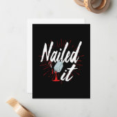 Nail Technicia Nailing Nailing Notitiekaartje (Voorkant / Achterkant in situ)