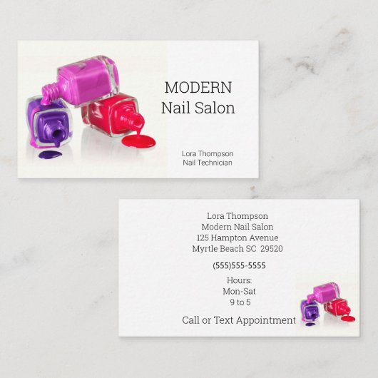 Nail Technicia Pools Visitekaartje (Voorkant / Achterkant)