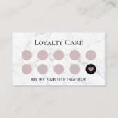 Nail Technicia Roos Gold Poolse manicure Marble Klantenkaartje (Achterkant)