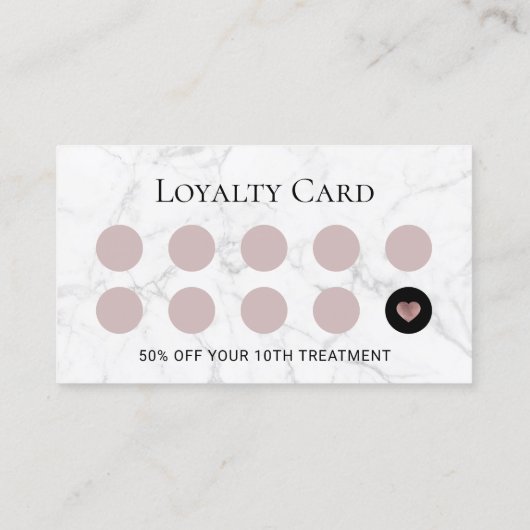 Nail Technicia Roos Gold Poolse manicure Marble Klantenkaartje (Achterkant)