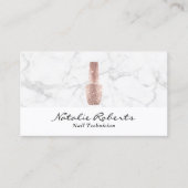 Nail Technicia Roos Gold Poolse manicure Marble Klantenkaartje (Voorkant)