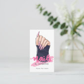 Nail Technicia Salon Logo Visitekaartje (Staand voorkant)