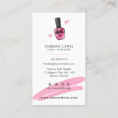 Nail Technicia Salon Logo Visitekaartje (Achterkant)