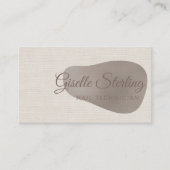 Nail Technician Beige Linen Beauty Visitekaartje (Voorkant)