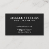 Nail Technician Black Dripping Luxe Visitekaartje (Achterkant)