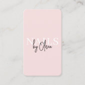 Nail Technician Business Card with QR Code Visitekaartje (Voorkant)