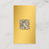 Nail Technician Custom QR Golden Business Card Visitekaartje (Achterkant)