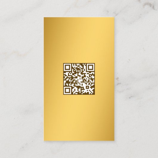 Nail Technician Custom QR Golden Business Card Visitekaartje (Achterkant)