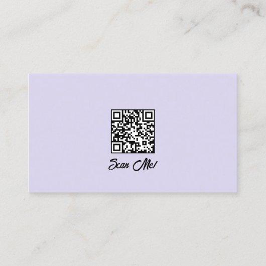 Nail Technician Custom QR Visitekaartje (Achterkant)