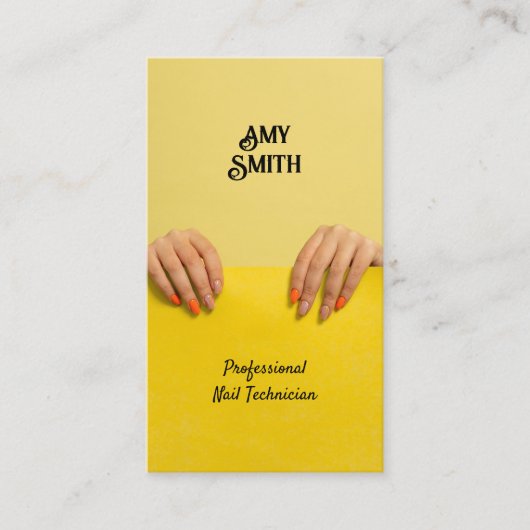 Nail Technician Custom QR Visitekaartje (Voorkant)