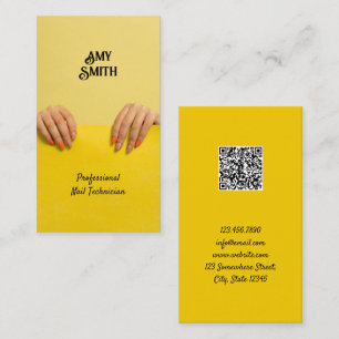 Nail Technician Custom QR Visitekaartje