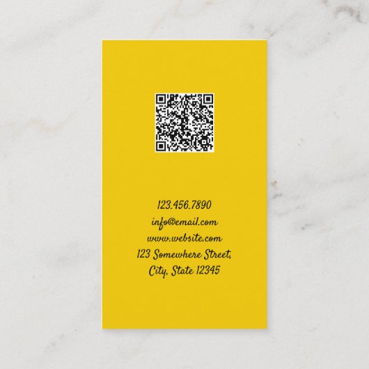 Nail Technician Custom QR Visitekaartje (Achterkant)