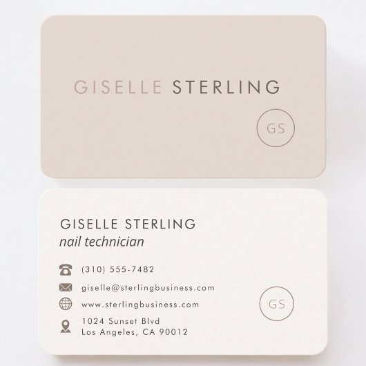 Nail Technician Feminine Professional Visitekaartje