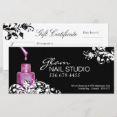 NAIL TECHNICIAN GIFT CERTIFICAAT (Voorkant / Achterkant)