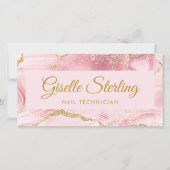 Nail Technician Pink Gold Agate Gift Certificate (Voorkant)