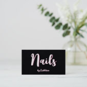 Nail Technician Premium QR-link naar chat Visitekaartje (Staand voorkant)