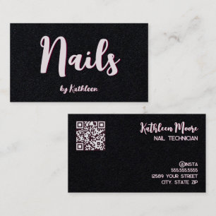 Nail Technician Premium QR-link naar chat Visitekaartje