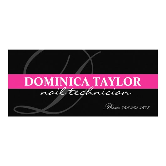 Nail Technician prijslijst Reclamekaart (Voorkant)