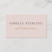 Nail Technician QR Code Blush Pink  Visitekaartje (Voorkant)
