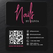 Nail Technician QR Code Booking Visitekaartje