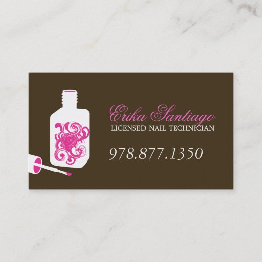 NAIL TECHNICIAN VISITEKAARTJE (Voorkant)
