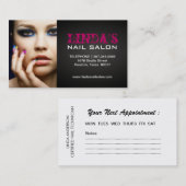 NAIL TECHNICIAN VISITEKAARTJE AFSPRAKENKAARTJE (Voorkant / Achterkant)