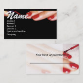 NAIL TECHNICIAN VISITEKAARTJE AFSPRAKENKAARTJE (Voorkant / Achterkant)